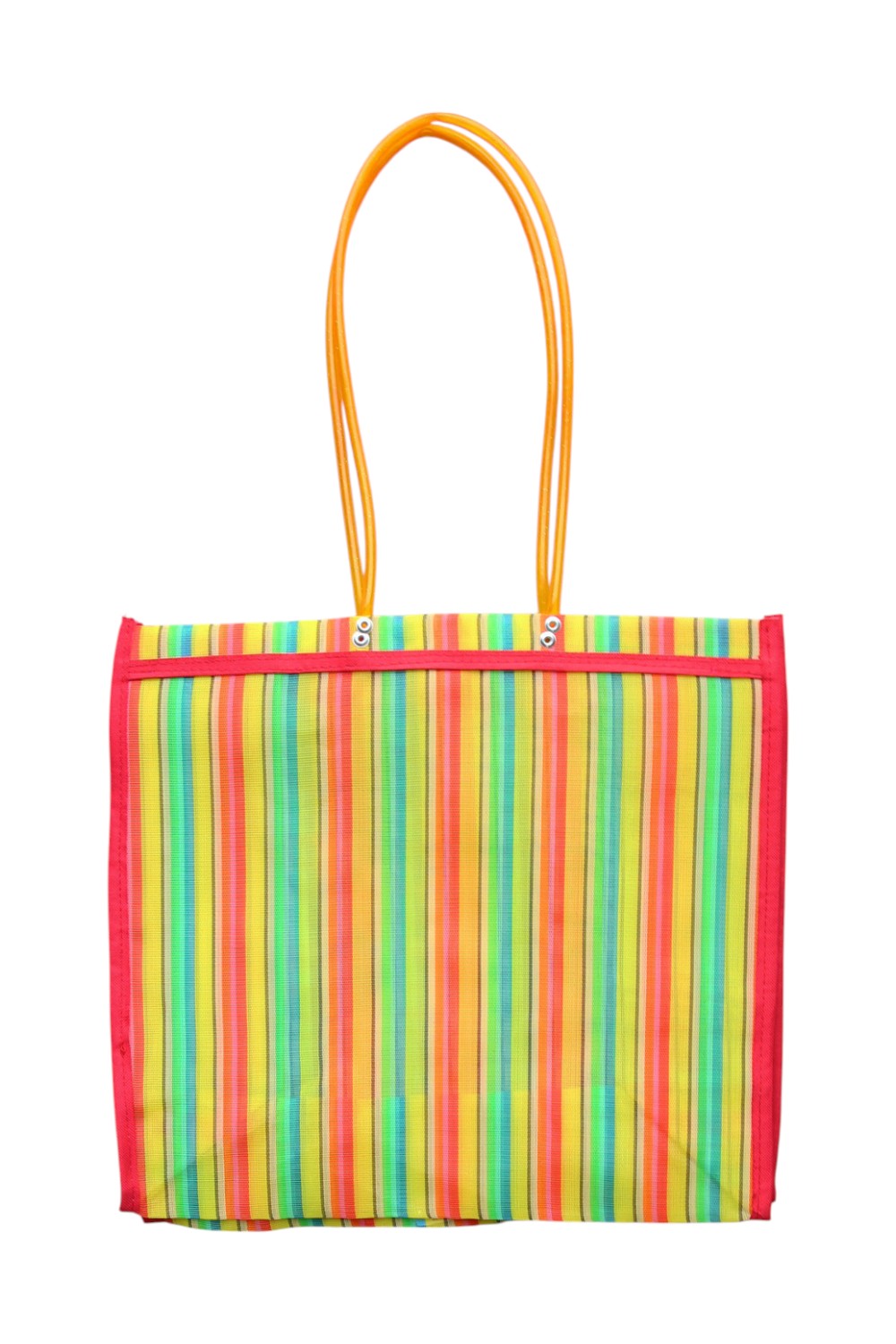 Mexican Folk Art Mesh Mercado Frida Bag Yellow