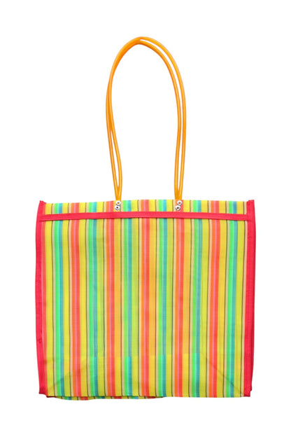 Mexican Folk Art Mesh Mercado Frida Bag Yellow