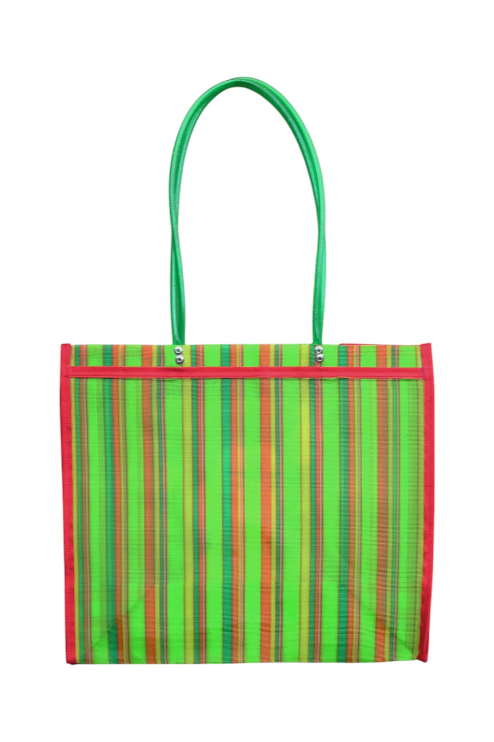 Mexican Folk Art Mesh Mercado Frida Bag Green