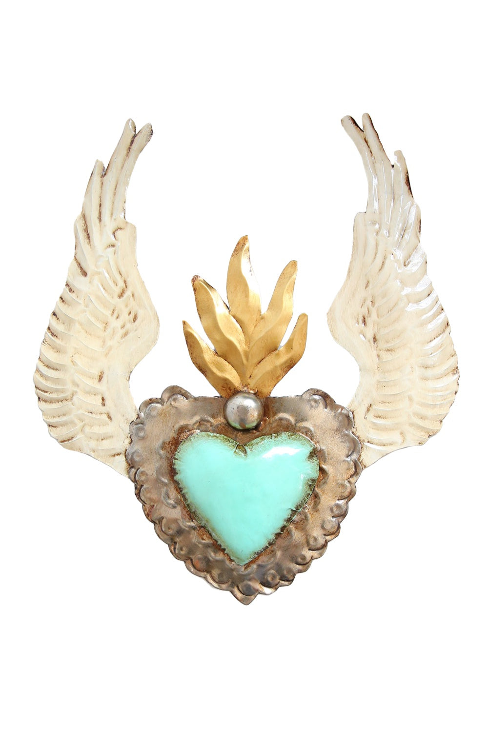 MEXICAN HEART W/ WINGS TURQUOISE