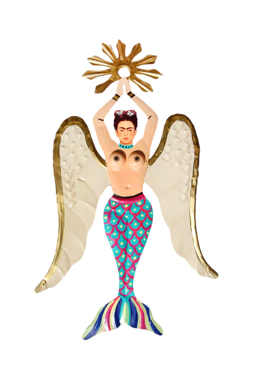 Mexican Folk Art Frida Mermaid Praying Hands