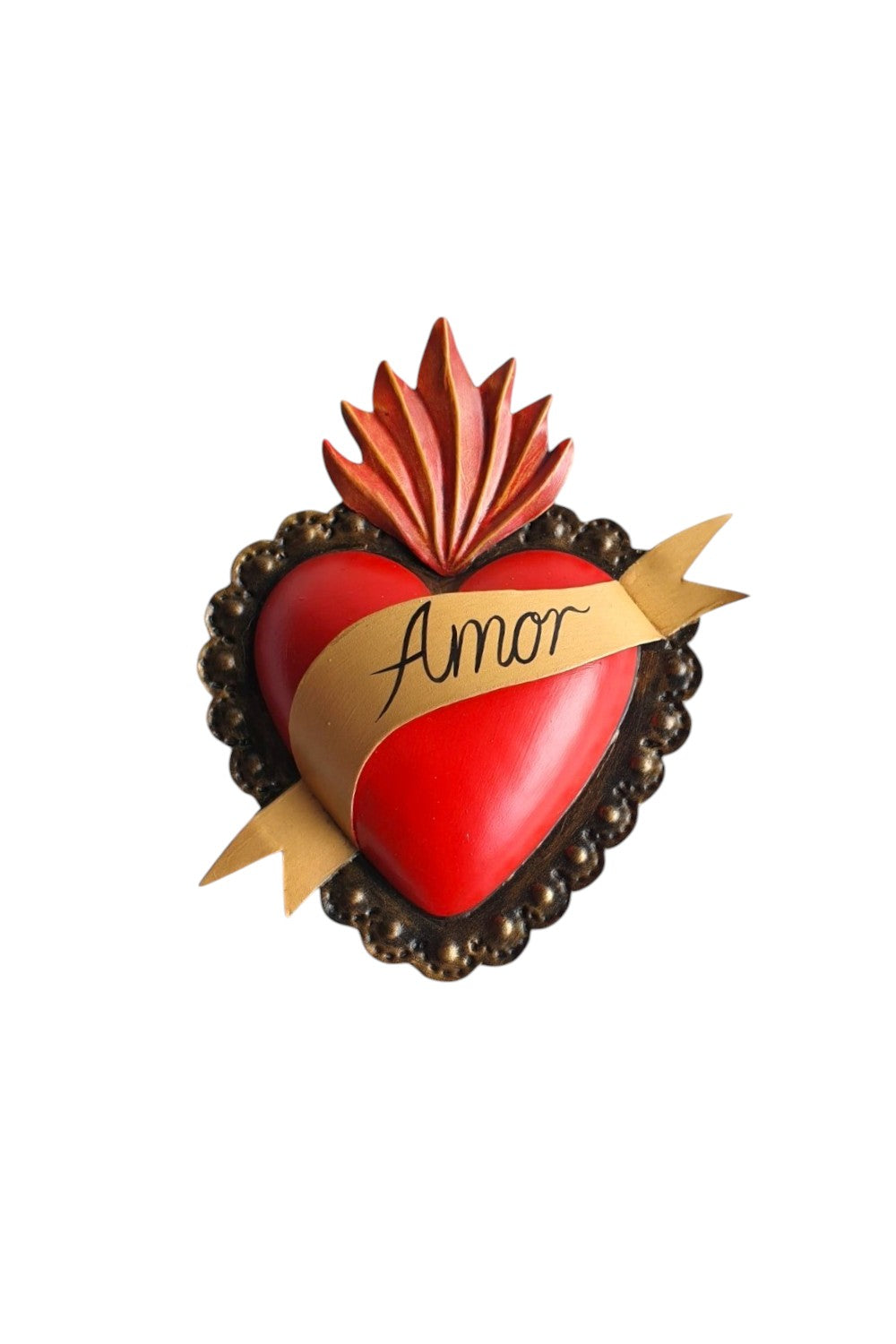 MEXICAN FOLK ART AMOR SACRED HEART