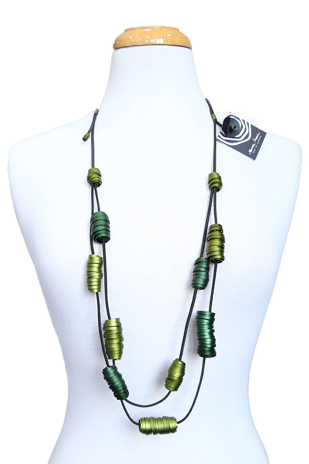 MONICA KREXA SWIRL NECKLACE GREEN