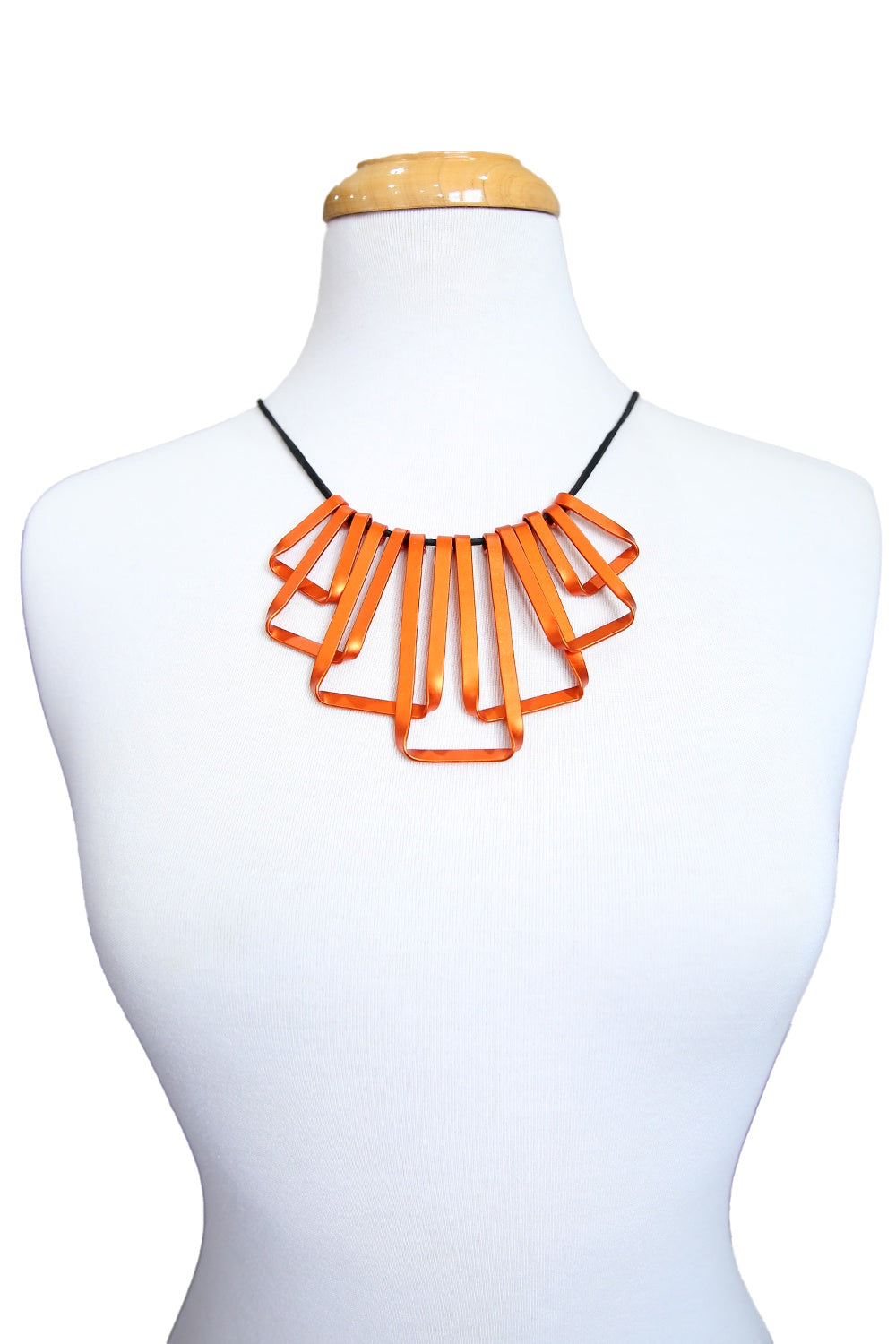 MONICA KREXA TRAP PENDANT NECKLACE ORANGE