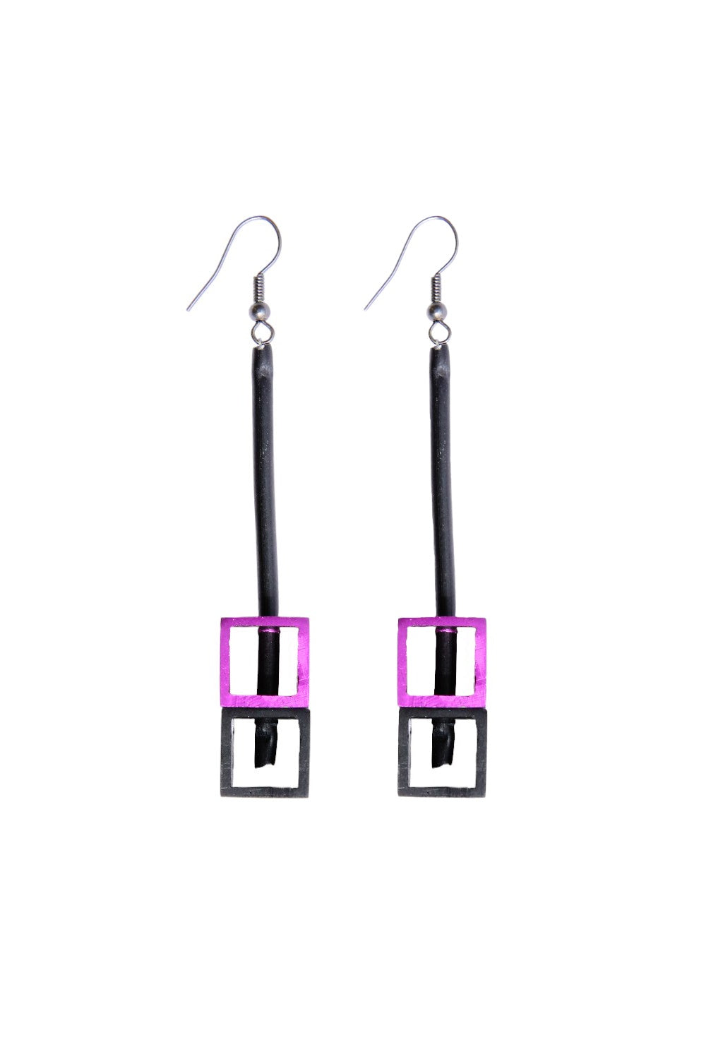 Monica Krexa Cube Earring Purple/Black
