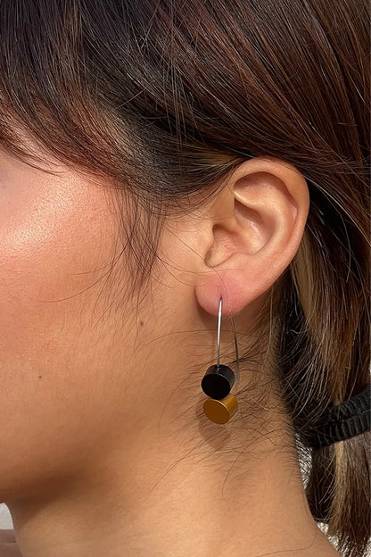 MONICA KREXA BOTOES EARRINGS BLACK SAFFRON