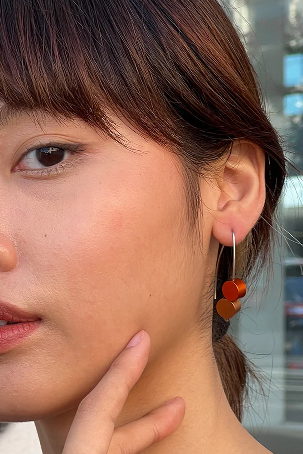 MONICA KREXA BOTOES EARRINGS ORANGE SALMON