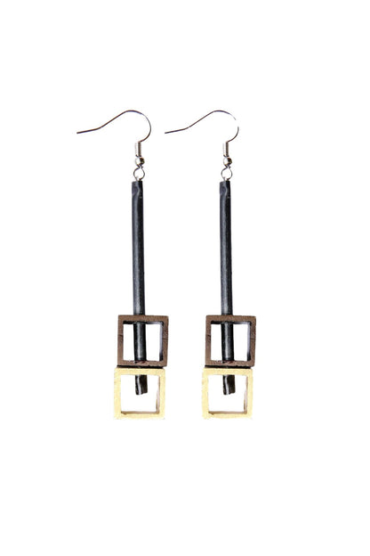 Monica Krexa Cube Earring Gold