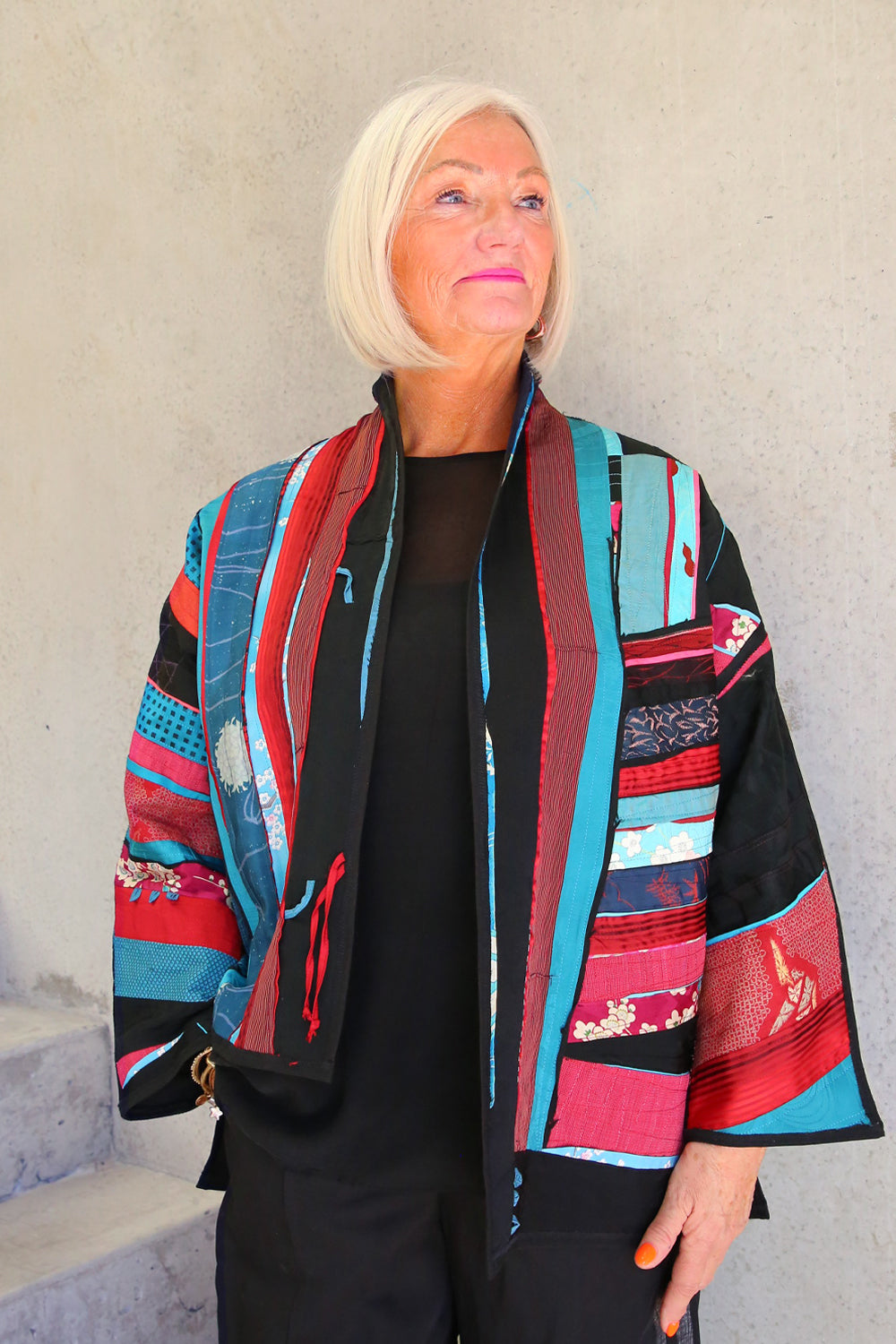 MONIKA FRIEDEL JACKET RED/AQUA