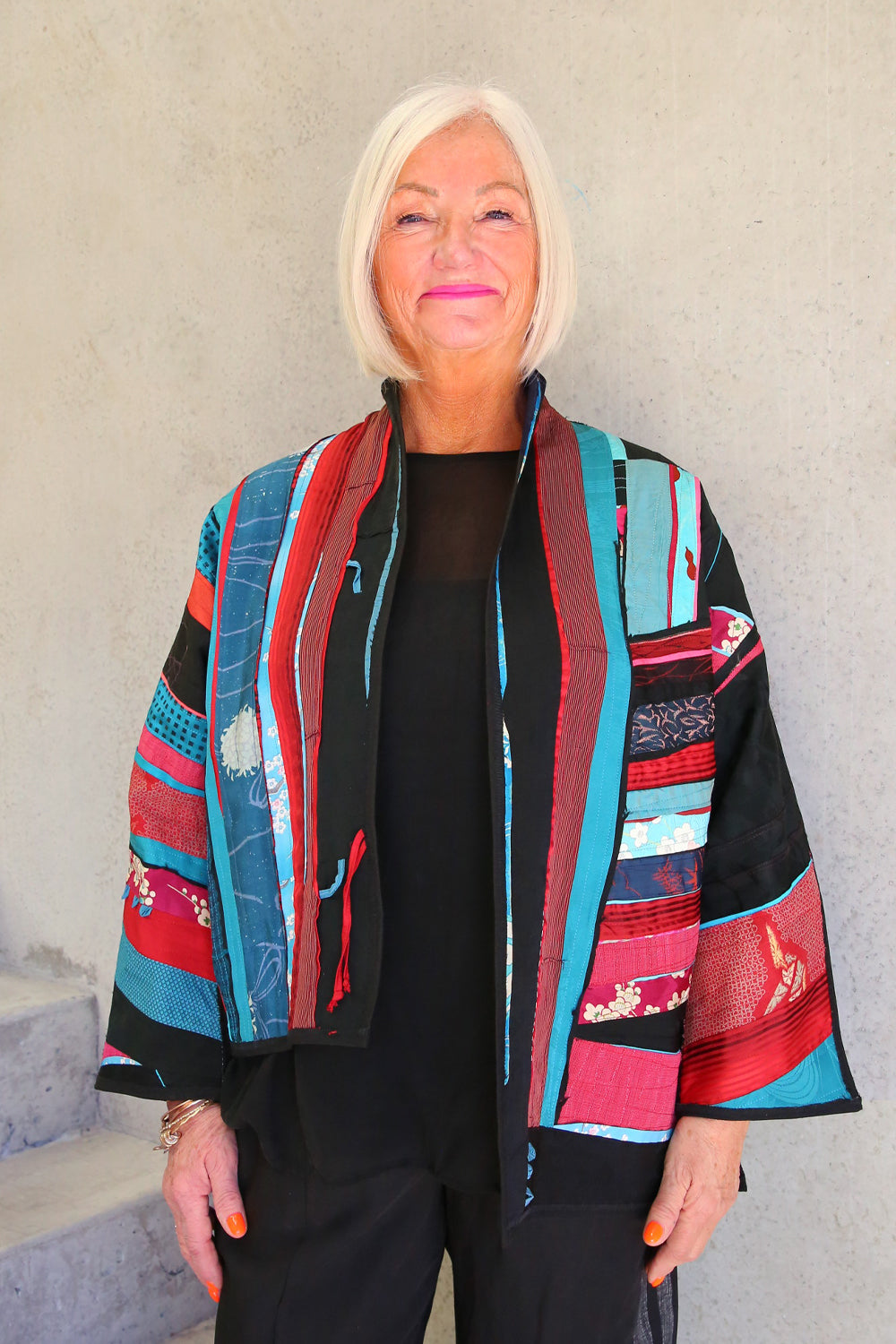 MONIKA FRIEDEL JACKET RED/AQUA