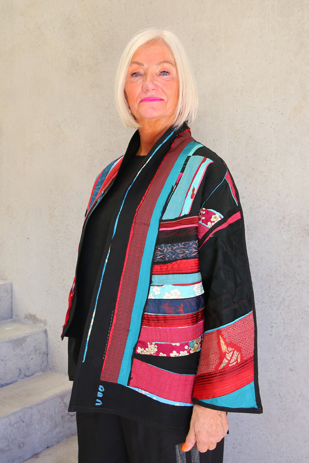 MONIKA FRIEDEL JACKET RED/AQUA