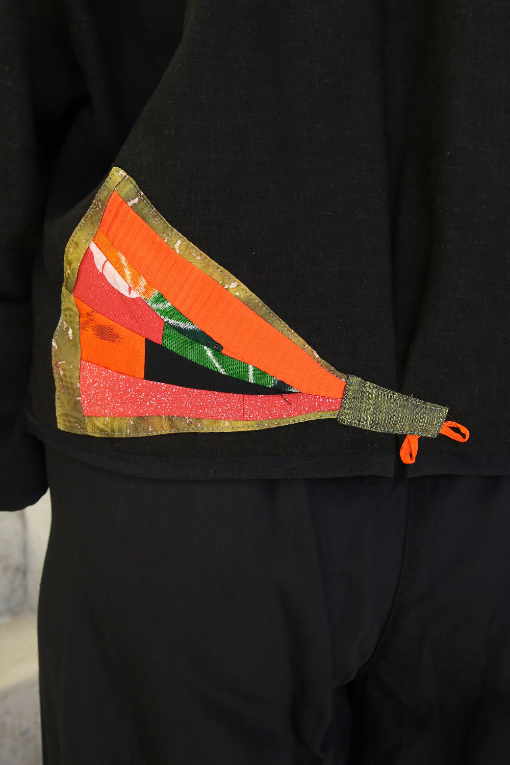 MONIKA FRIEDEL CROPPED JACKET ORANGE/GREEN
