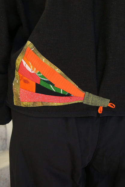 MONIKA FRIEDEL CROPPED JACKET ORANGE/GREEN