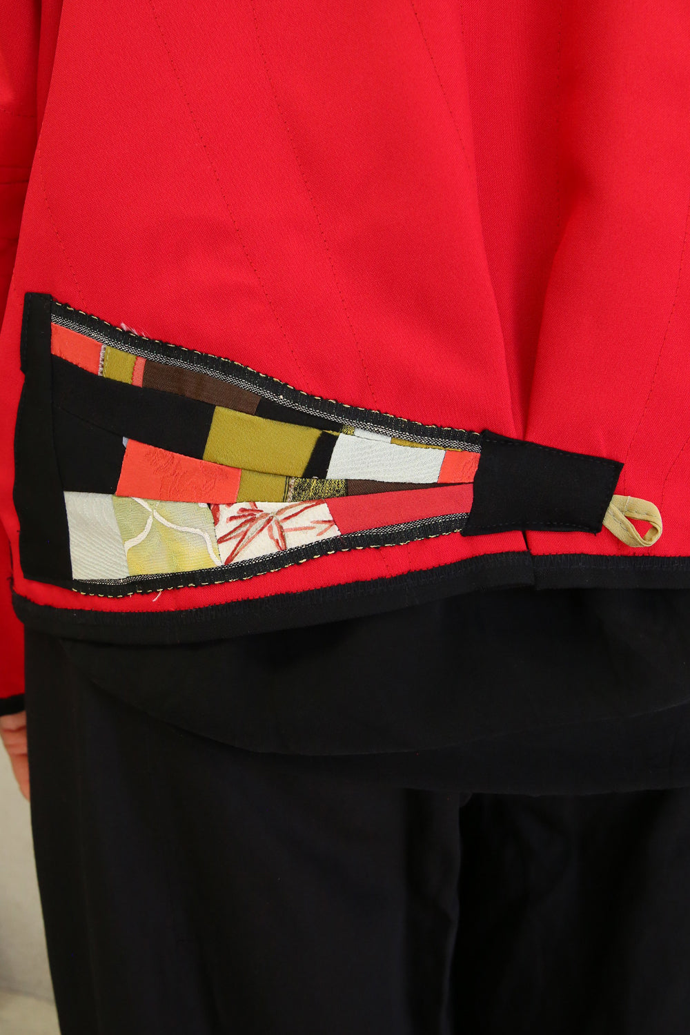 MONIKA FRIEDEL CROPPED JACKET RED/GREEN