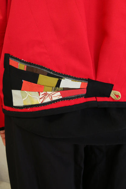MONIKA FRIEDEL CROPPED JACKET RED/GREEN