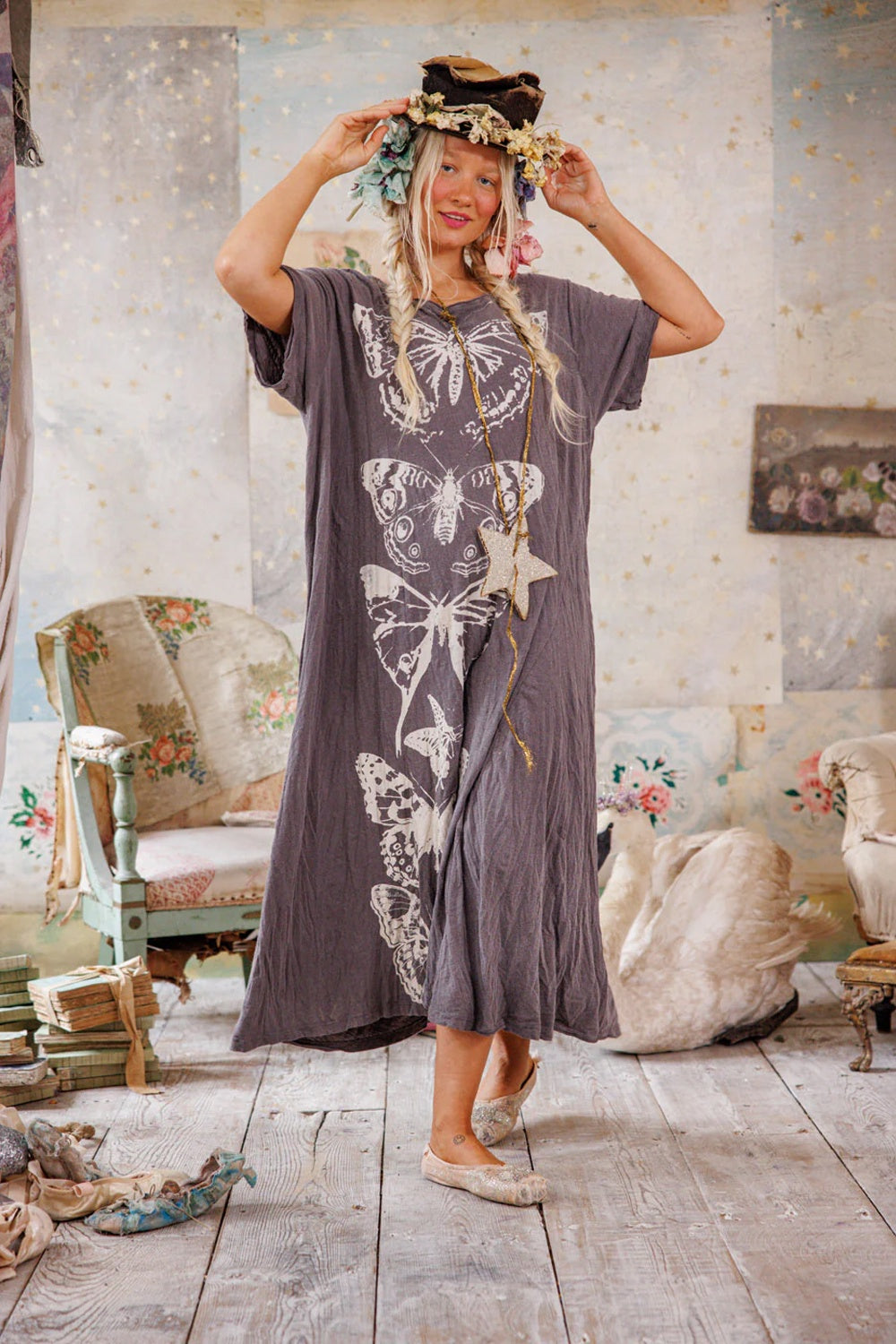 **PRE-ORDER** MAGNOLIA PEARL BUTTERFLY TOTEM T DRESS 1394 OZZY