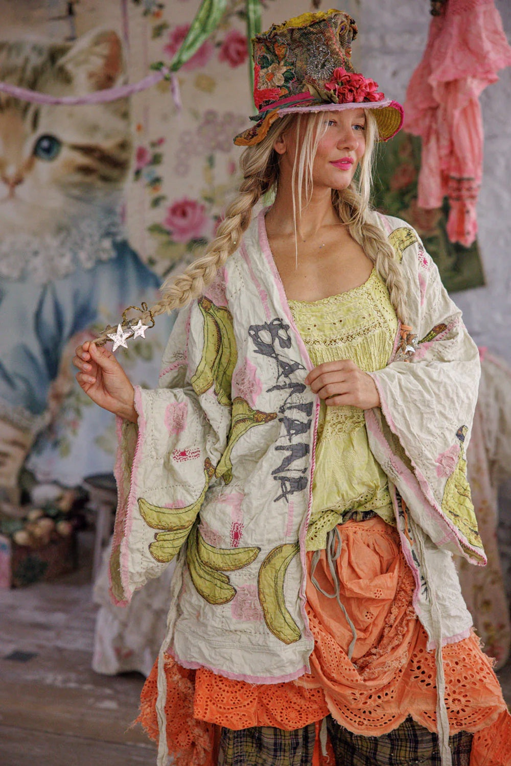 **Pre-Order** Magnolia Pearl Banana Funk n Junk Kimono Jacket 1322 Kiss Molly