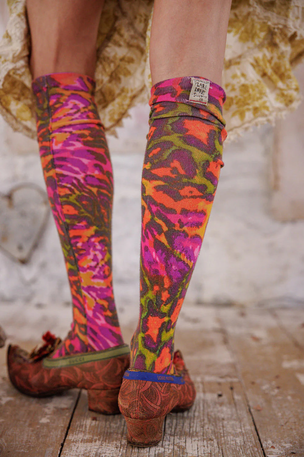Magnolia Pearl Neon Leopard OTK Socks 183 Hairband