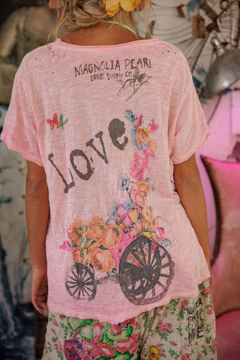 **Pre-Order** Magnolia Pearl Special Delivery Tee Top 2329 Azalea Dip Dye