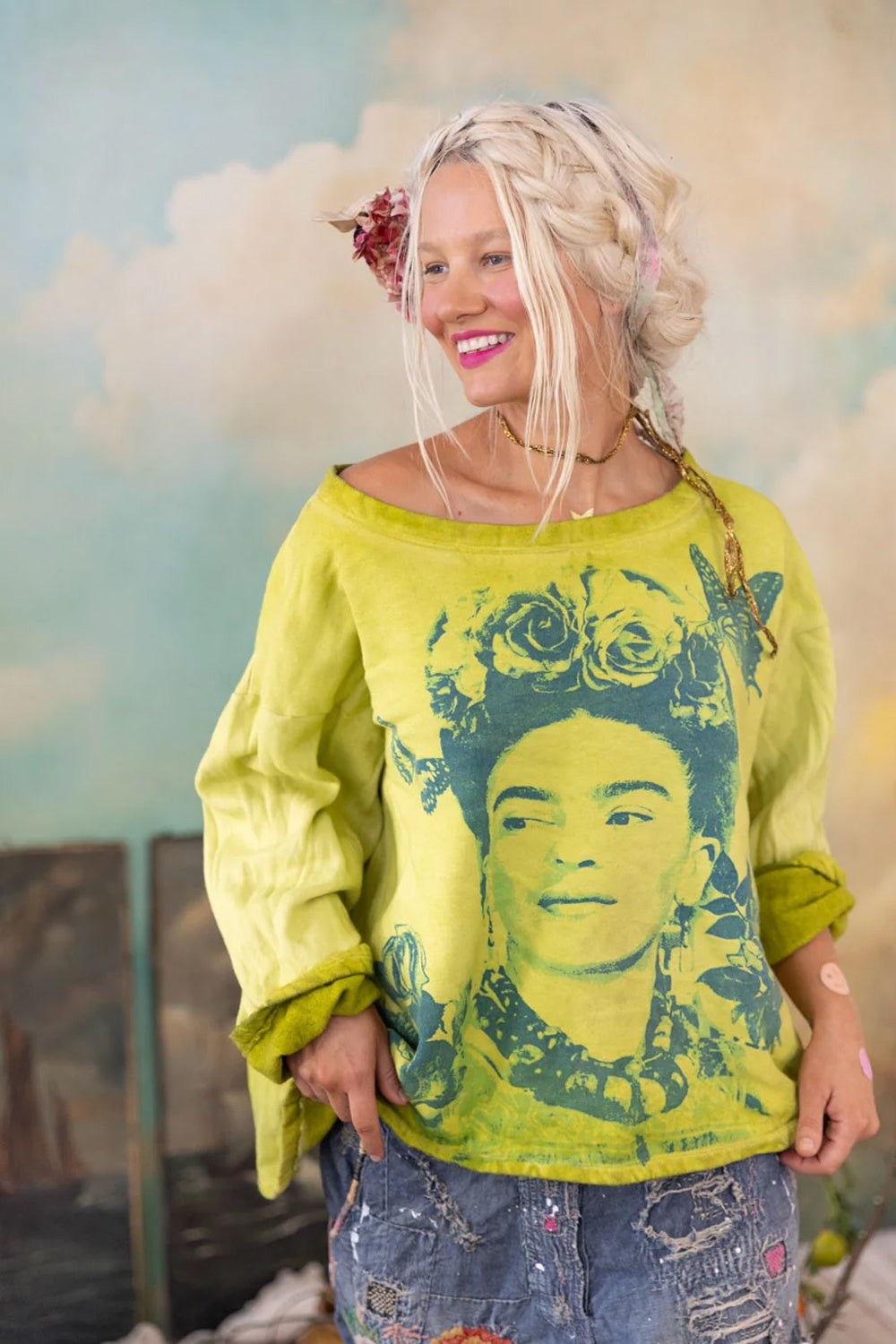 **PRE-ORDER** MAGNOLIA PEARL FRIDA HERMOSA SWEATSHIRT TOP 2432 SUNSHINE