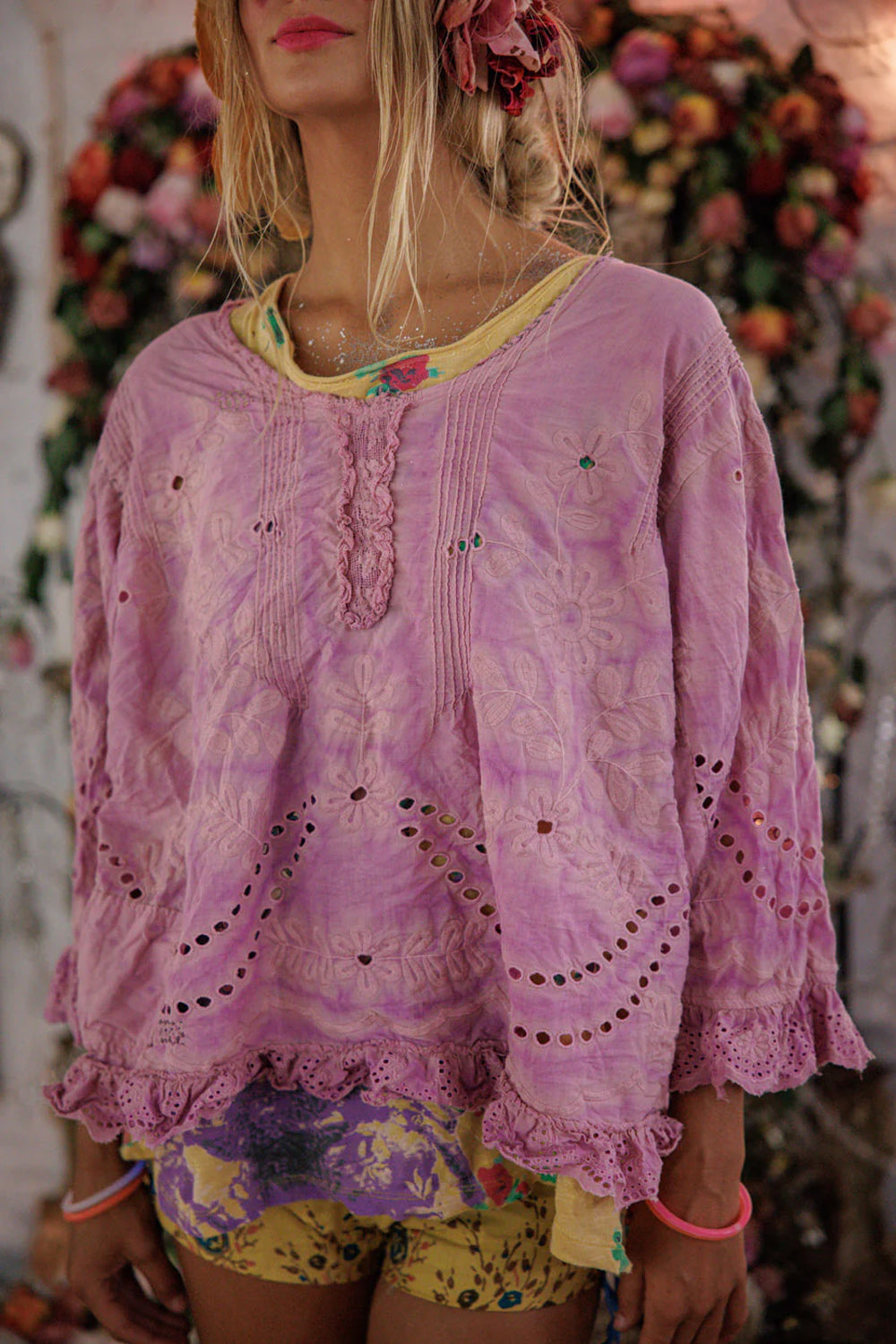 **Pre-Order** Magnolia Pearl Eyelet Wennie Blouse Top 2566 Allium