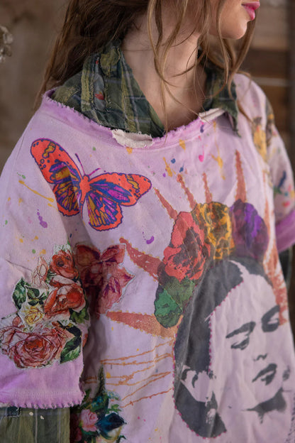 MAGNOLIA PEARL FRIDA DE SOL VETIVER SWEATSHIRT TOP 2595 ALIUM DIP DYE