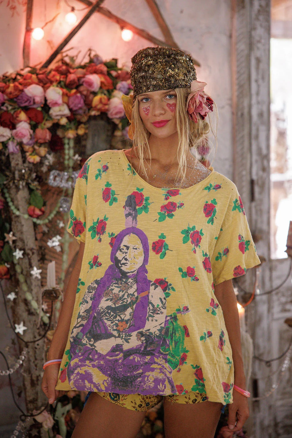 **Pre-Order** Magnolia Pearl Soul Of Yellow Roses Tee Top 2673 Summer Rose