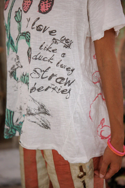 **Pre-Order** Magnolia Pearl Ducks Love Strawberries Tee Top 2756 True