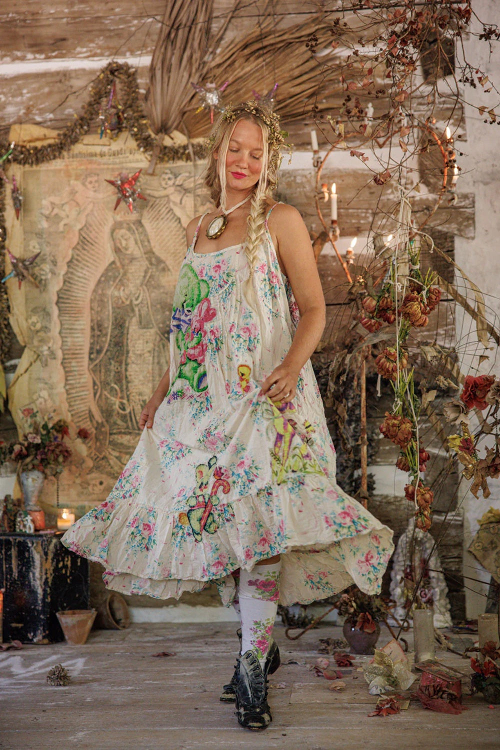 Magnolia Pearl Applique Vianney Slip Dress 1434 Bed of Roses