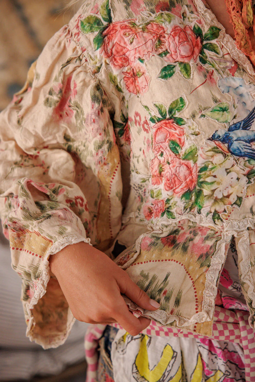 Magnolia Pearl Floral Applique Monique Jacket 662 Perianth