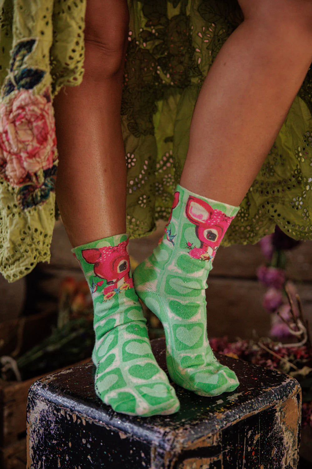 Magnolia Pearl Deer Heart MP Socks 185 Sweet and Sour