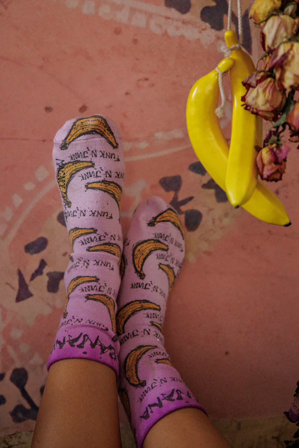 Magnolia Pearl Banana Funk N Junk MP Socks 187 Allium Dip Dye