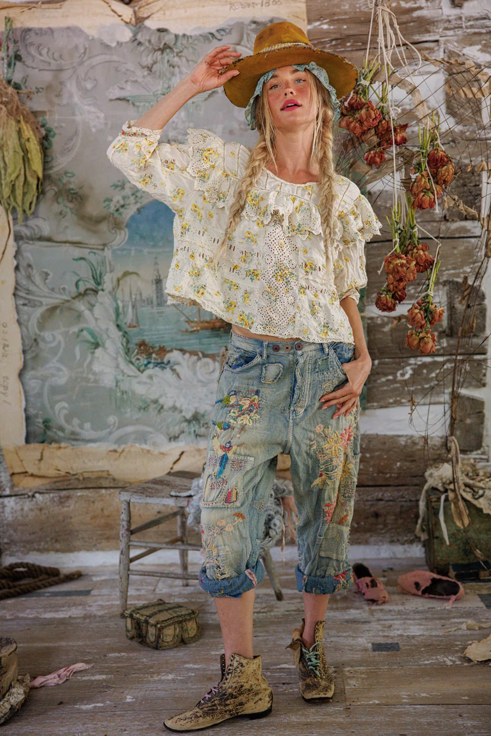 **Pre-Order** Magnolia Pearl Eyelet Eadred Blouse Top 1283 Lauretta