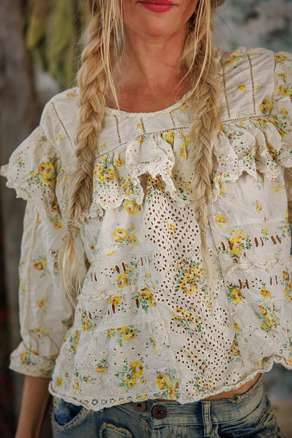 **Pre-Order** Magnolia Pearl Eyelet Eadred Blouse Top 1283 Lauretta
