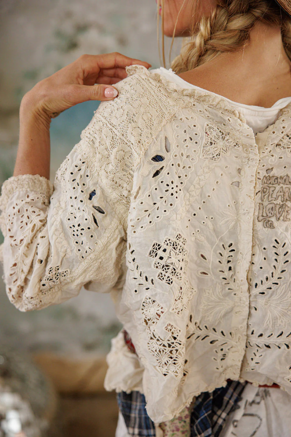 **Pre-Order** Magnolia Pearl Eyelet Adelise Blouse Top 2260 Antique White