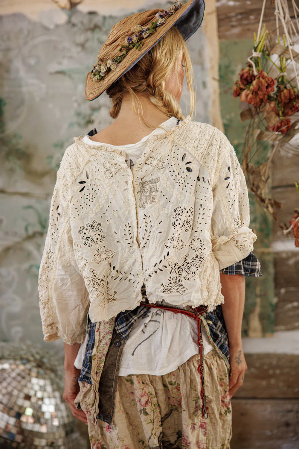**Pre-Order** Magnolia Pearl Eyelet Adelise Blouse Top 2260 Antique White