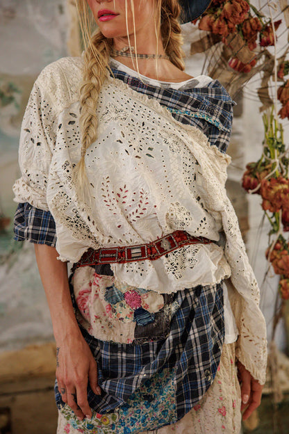 **Pre-Order** Magnolia Pearl Eyelet Adelise Blouse Top 2260 Antique White