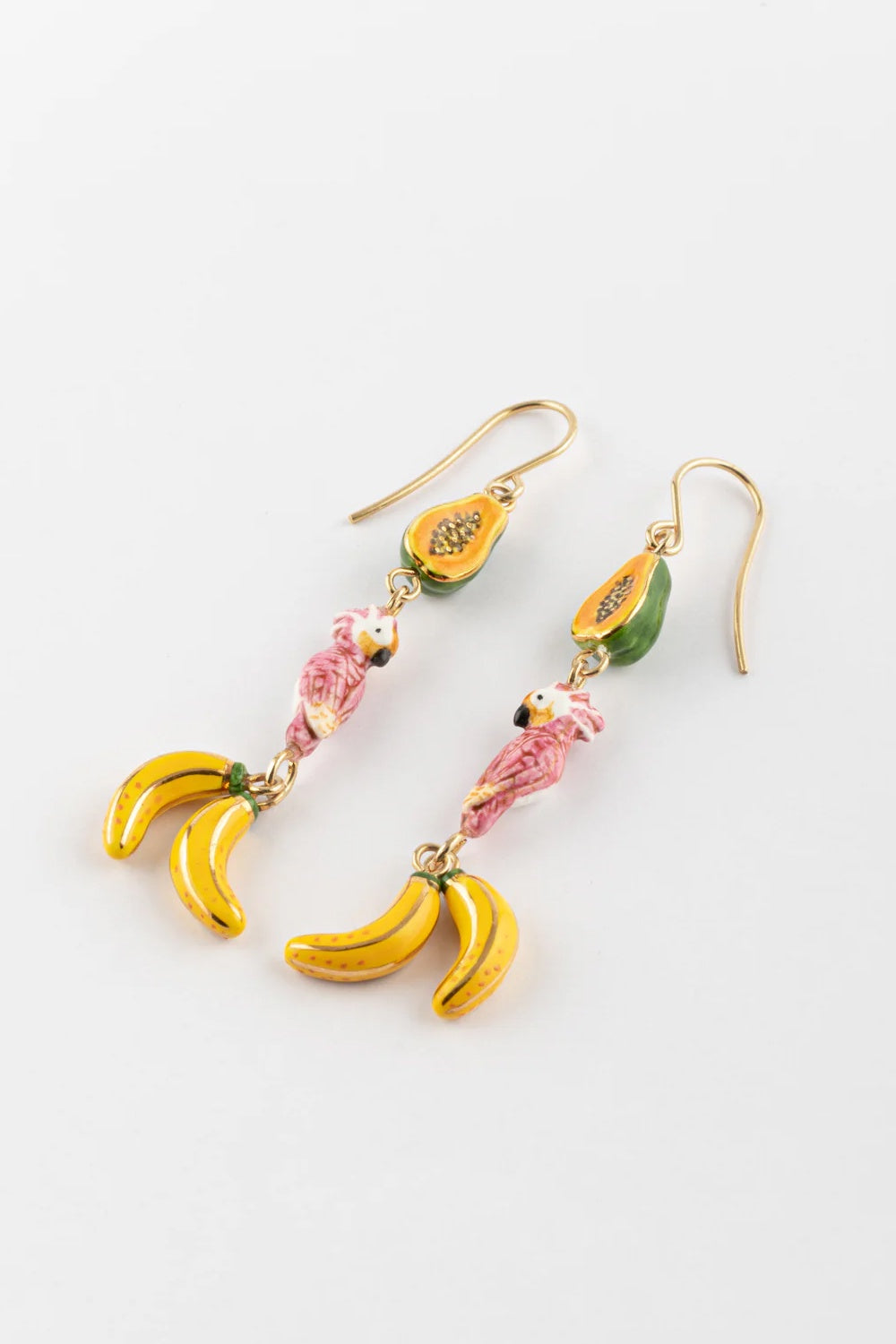 NACH COCKATOO AND FRUIT EARRINGS