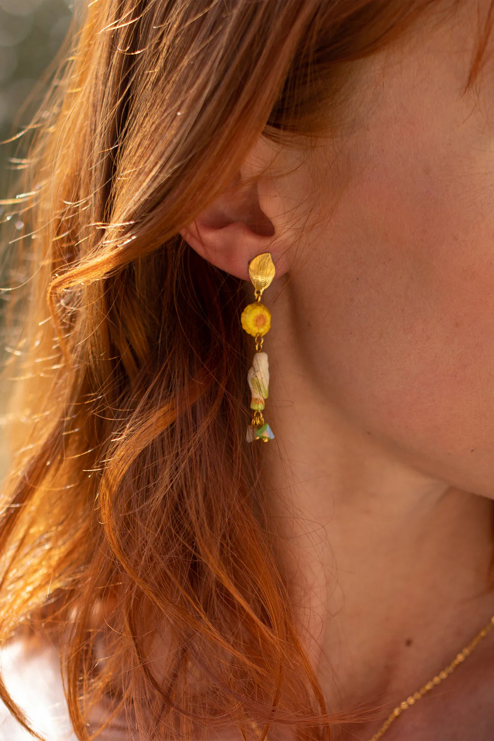 NACH PARAKEET AND TASSEL EARRINGS