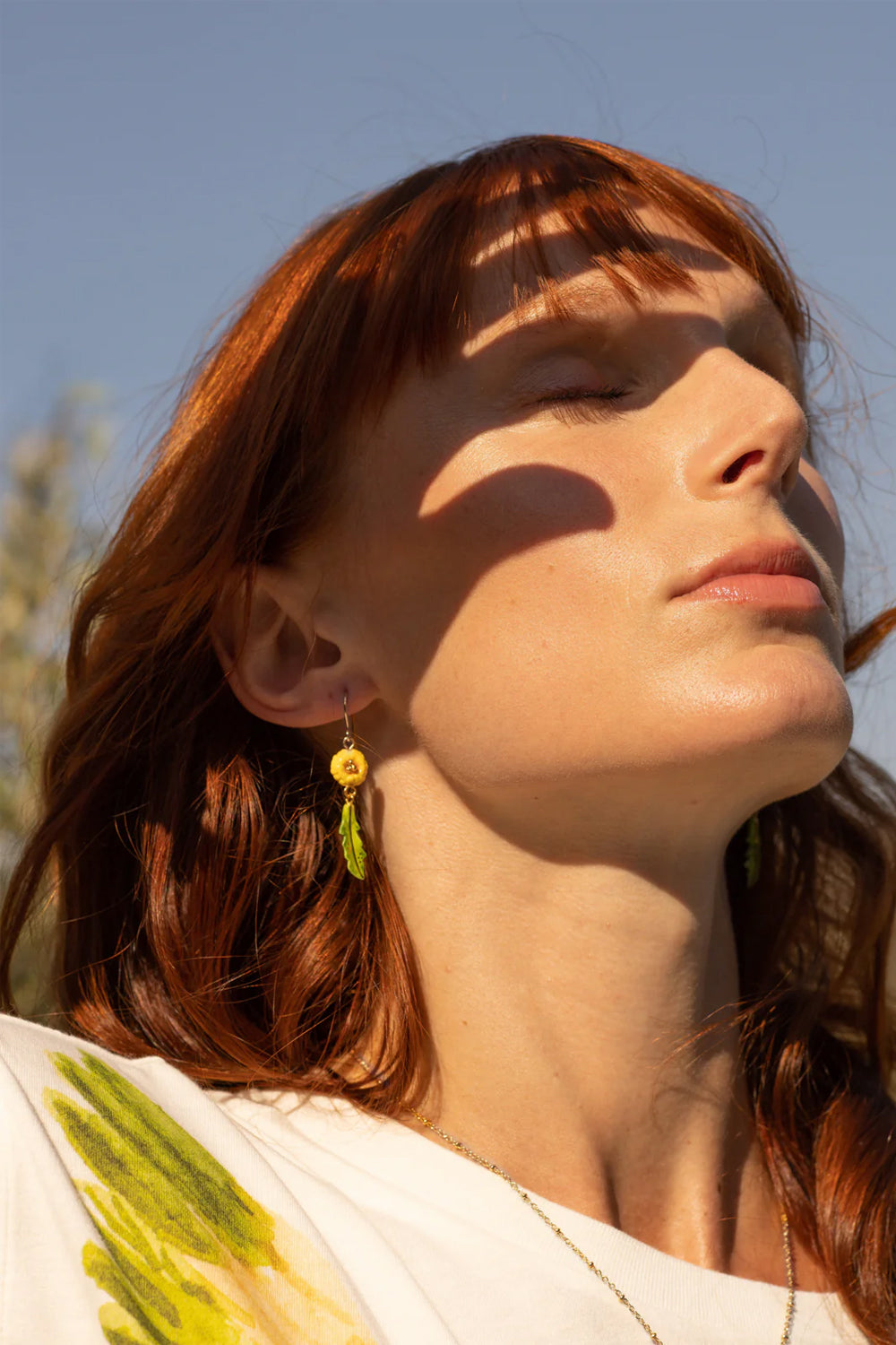 NACH DANDELION LEAF EARRINGS