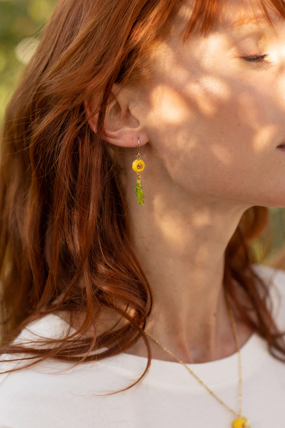 NACH DANDELION LEAF EARRINGS