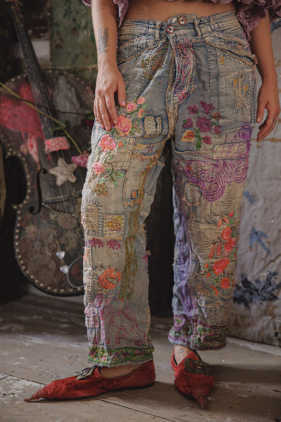 Magnolia Pearl Ladybug Musette Denims Pants 864 Washed Indigo