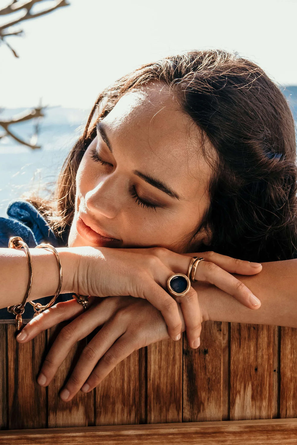 PESCI CHE VOLANO SOLE RING BLUE MEDIUM