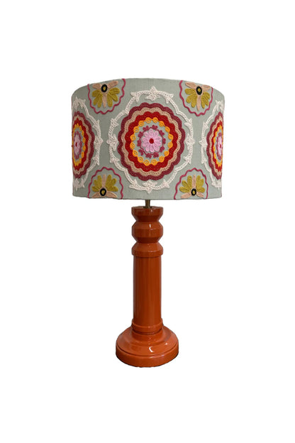 RUBY STAR TRADERS ICONIC LAMP BASE ORANGE TIMBER