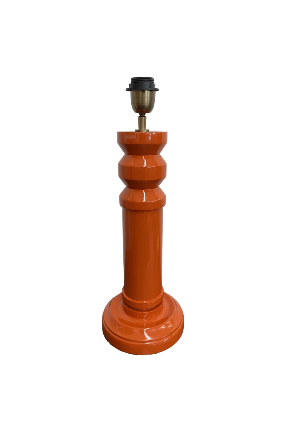 RUBY STAR TRADERS ICONIC LAMP BASE ORANGE TIMBER