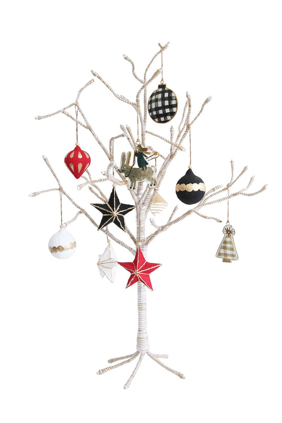 RUBY STAR TRADERS GINGHAM TREE CHRISTMAS DECORATION
