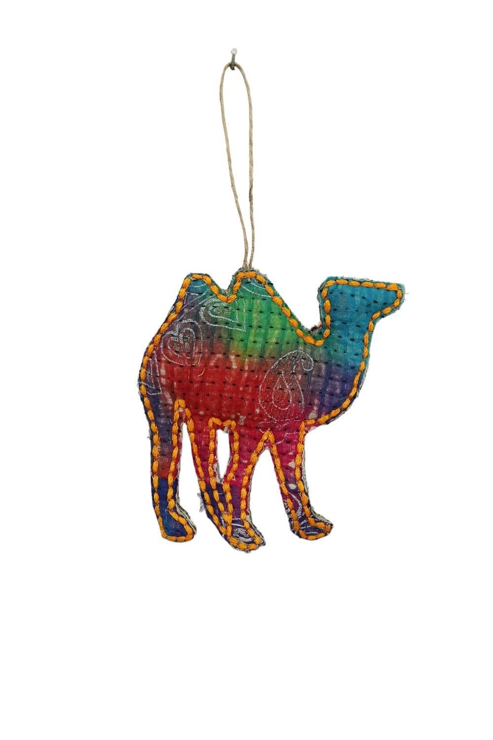 RUBY STAR TRADERS KANTHA CAMEL CHRISTMAS DECORATION