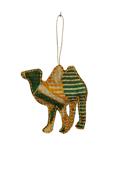 RUBY STAR TRADERS KANTHA CAMEL CHRISTMAS DECORATION