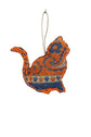 RUBY STAR TRADERS KANTHA CAT CHRISTMAS DECORATION