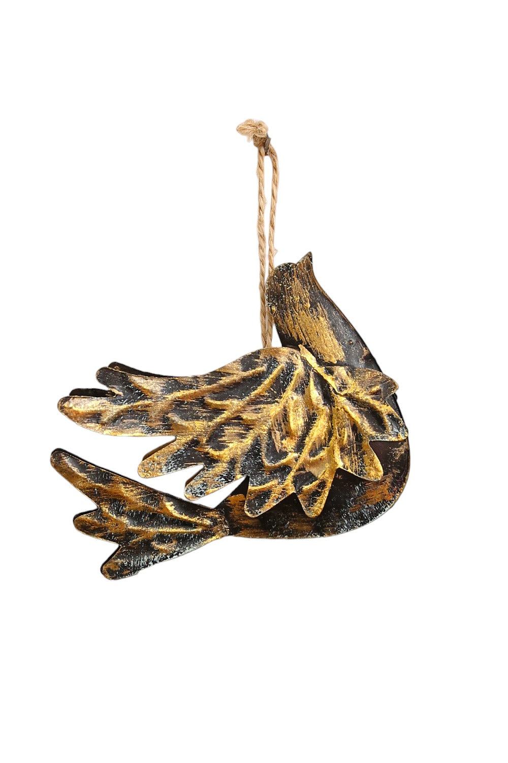 RUBY STAR TRADERS GOLD DOVE MULTI IRON CHRISTMAS DECORATION